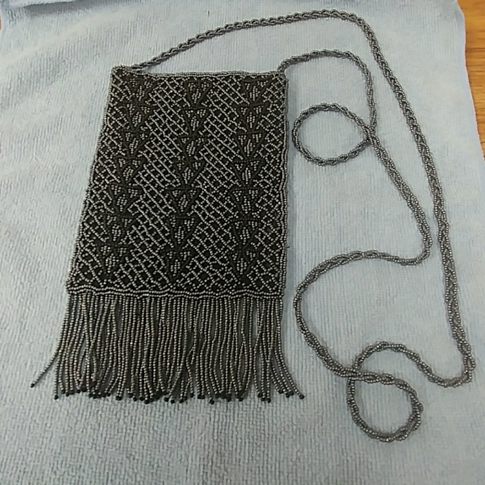 Beaded shoulder mini bag, smart phone holder - Picture 2 of 3
